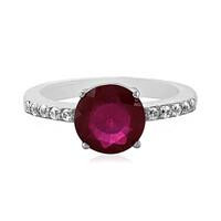 Zilveren ring met een Madagaskar Robijn