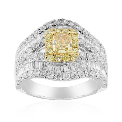 Gouden ring met een gele SI2 diamant (CIRARI)