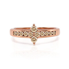 Gouden ring met SI1 Argyle Rose De France Diamanten