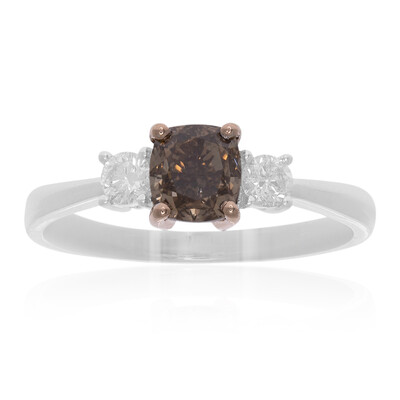 Gouden ring met een SI2 Bruine Diamant (CIRARI)