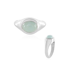 Zilveren ring met een aquamarijn