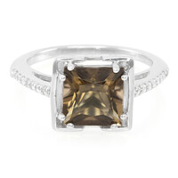 Zilveren ring met een rookkwarts