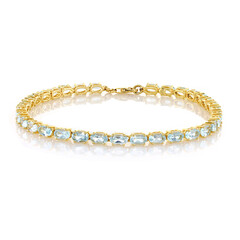 Zilveren armband met hemel-blauwe topaasstenen