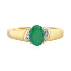 Zilveren ring met een Socoto smaragd