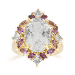 Zilveren ring met een witte topaas