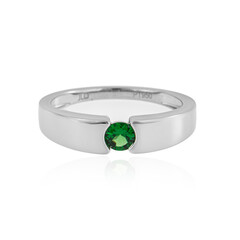 Platinaen ring met een tsavoriet