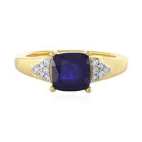 Zilveren ring met een Madagaskar Blauwe Saffier