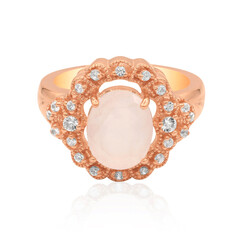 Zilveren ring met een rozen kwarts