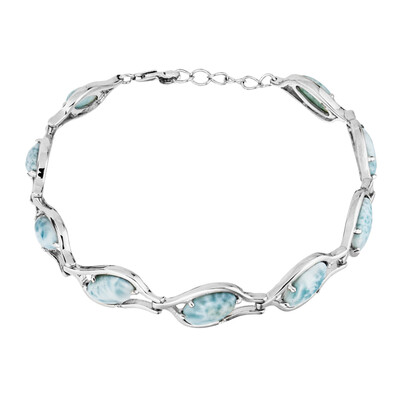 Zilveren armband met larimaren