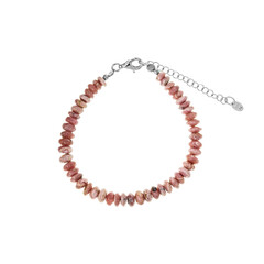 Zilveren armband met rhodochrosietstenen