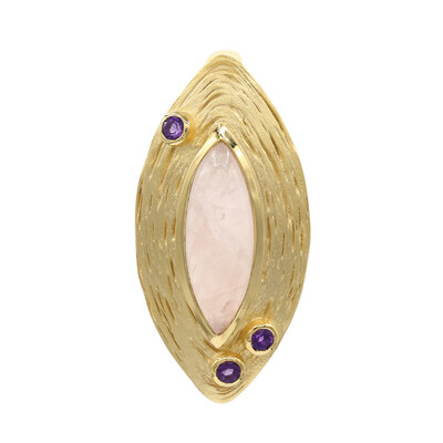 Zilveren hanger met een rozen kwarts (MONOSONO COLLECTION)