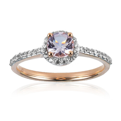 Gouden ring met een Onverhitte Roze Beril