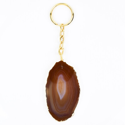 Edelstalen accessoire met een agaat