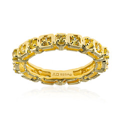 Zilveren ring met gele saffieren