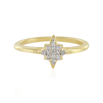 Zilveren ring met SI1 (I) Diamanten