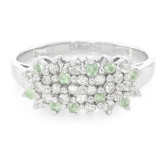 Zilveren ring met Paraiba toermalijnen