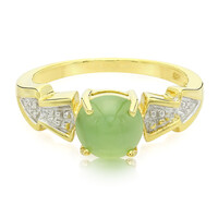 Zilveren ring met een keizerlijk chrysopraas