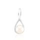 Zilveren hanger met een Witte zoetwater kweekparel (Michelle Albala)