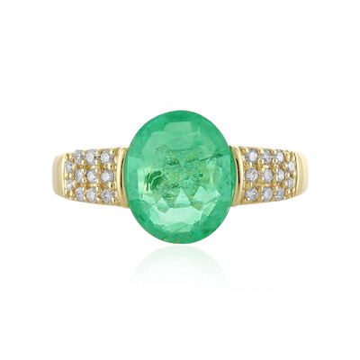 Gouden ring met een Ethiopische smaragd (AMAYANI)