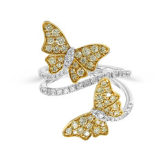 Gouden ring met gele S12 diamanten (CIRARI)