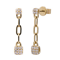 Gouden oorbellen met I1 (H) Diamanten (CIRARI)