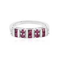 Zilveren ring met rhodolieten