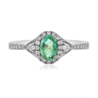 Gouden ring met een AAA Zambia smaragd (CIRARI)