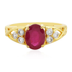 Zilveren ring met een Madagaskar Robijn