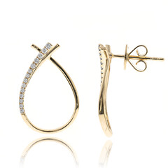 Gouden oorbellen met I1 (H) Diamanten (CIRARI)