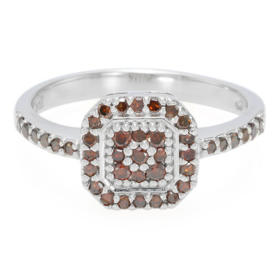 Zilveren ring met Fancy diamanten