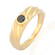 Gouden ring met een zwarte diamant (de Melo)