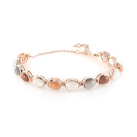 Zilveren armband met witte maanstenen (KM by Juwelo)