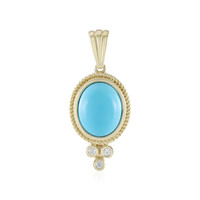 Gouden hanger met een Sleeping Beauty Turkoois