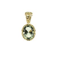 Gouden hanger met een groene amethist