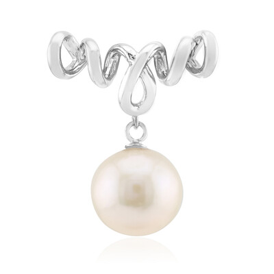 Zilveren hanger met een Witte zoetwater kweekparel (MONOSONO COLLECTION)