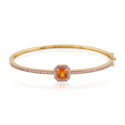 Gouden armband met een Ban Ka Cha oranje Saffier