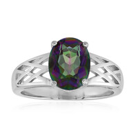 Zilveren ring met een mystieke kwarts