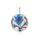 Zilveren hanger met een Wit Marmer