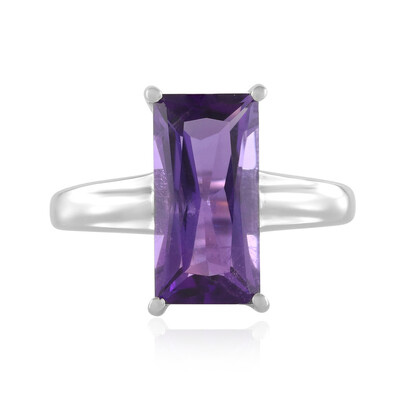 Zilveren ring met een Zambia-amethist