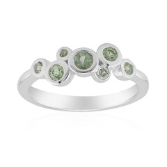 Zilveren ring met een Groene Tuléar Saffier (Pallanova)