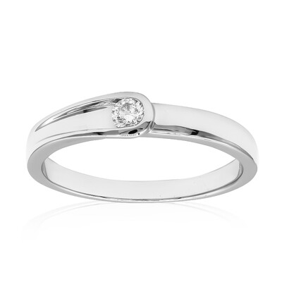 Platina ring met een Diamant SI2 (G)
