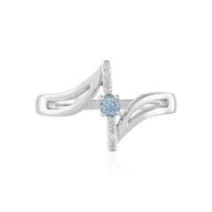 Zilveren ring met een Santa Maria-aquamarijn