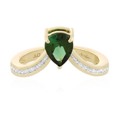 Gouden ring met een groene toermalijn (de Melo)