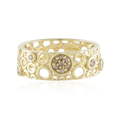 Gouden ring met een I2 Champagne Diamant (Ornaments by de Melo)