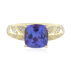 Gouden ring met een AAA tanzaniet (de Melo)