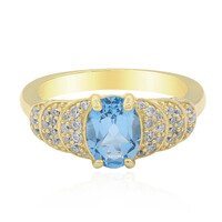 Zilveren ring met een Zwitsers-blauwe topaas