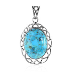Zilveren hanger met een Blauwe Kingman Mohave Turkoois (Art of Nature)
