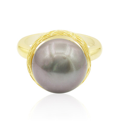 Zilveren ring met een Tahiti parel (TPC)