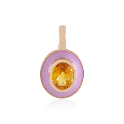 Zilveren hanger met een citrien (Adela Silber)