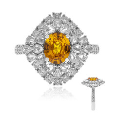 Gouden ring met een gele saffier (CIRARI)